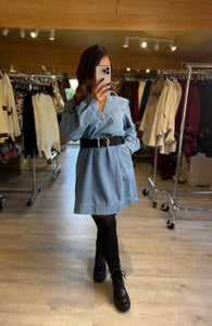 Robe courte large jeans SABRINA ( taille 36 au 50 )