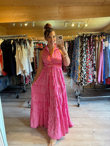 Robe rayé rose bijoux CALYPSO