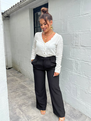 Pantalon noir bande blanche Ophélia( s/m/l )