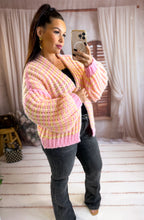 Charger l'image dans la galerie, Gilet tout doux rose/jaune ESTHER (36 au 44)