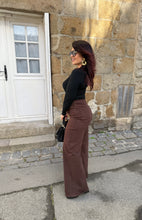 Charger l&#39;image dans la galerie, Jeans Wide leg chocolat CONSTANCE (34 au 42)