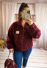 Charger l'image dans la galerie, Veste polaire bordeaux CÉLESTE (36 au petit 44)