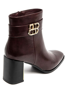 Bottine bordeaux LILI