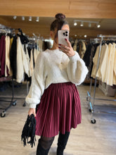 Charger l&#39;image dans la galerie, Jupe plissée bordeaux RACHEL ( 36 au 46 )
