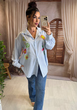 Charger l'image dans la galerie, Chemise rayé bleu à motif SAMANTHA (38 au 48)