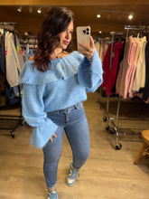 Charger l'image dans la galerie, Pull tout doux bleu LIVIA (38 au 48)