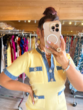 Charger l&#39;image dans la galerie, Robe courte jaune motif jeans ☀️