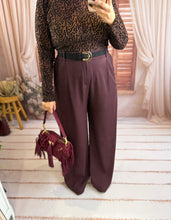 Charger l'image dans la galerie, Pantalon de costume fluide bordeaux BILL