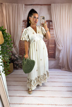 Charger l'image dans la galerie, Robe écru motif kaki ALENA (36 au 48) New