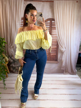 Charger l'image dans la galerie, Jean flare bleu foncé uni TOSCANE (40 au 44)