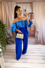 Charger l'image dans la galerie, Pantalon fluide bleu JESSIE (40 au 48)