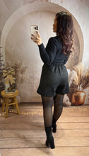 Charger l&#39;image dans la galerie, Jupe short noir étincelle ZÉLIE (36 au 52)⭐️