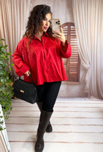 Charger l'image dans la galerie, Chemise oversize rouge LOANE (36 au 48)