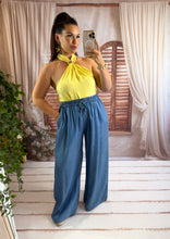 Charger l'image dans la galerie, Pantalon en lyocell bleu ELORA (38 au 46)