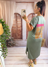 Charger l'image dans la galerie, Robe tee shirt iconic kaki ROSE (34 au 46) New