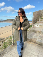 Charger l&#39;image dans la galerie, Imperméable fouré polaire  kaki LAURE  (36 au 42)