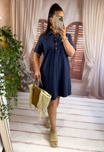 Charger l'image dans la galerie, Robe courte en jeans bleu marine BRAZIL (38 au 48)