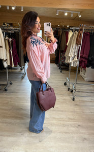 Chemise bordeaux LAETITIA (36 au 48)
