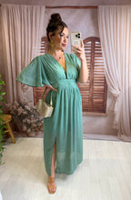 Charger l'image dans la galerie, Robe vert d'eau fendu MAE (42 au 48)