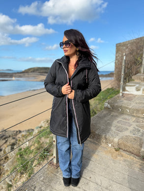 Imperméable fouré polaire noir LAURE (36 au 48)