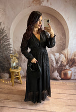 Charger l&#39;image dans la galerie, Robe longue noir irisé BIANCA (36 au 48) ⭐️