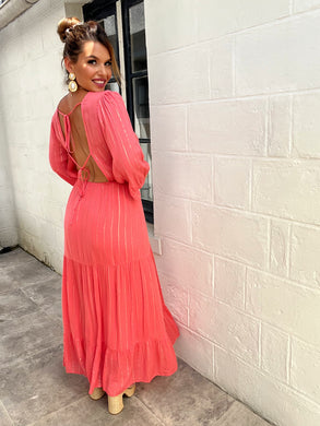 Robe dos nu Claudia corail ( reste taille m/l )