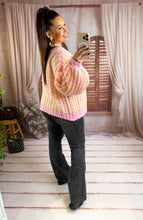 Charger l'image dans la galerie, Gilet tout doux rose/jaune ESTHER (36 au 44)