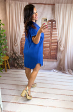 Charger l'image dans la galerie, Robe chemise gaz de coton bleu ANOUK (34 au  40 )