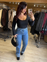 Charger l&#39;image dans la galerie, Top à manches longues noir FIONA (36 au 40)