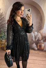 Charger l'image dans la galerie, Robe noir à sequins CENDRILLON (36 au 48)