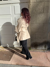 Charger l&#39;image dans la galerie, Manteau cape fourrure beige NÉLYA (36 au 46)