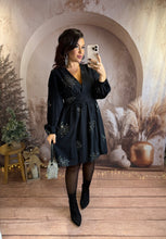 Charger l'image dans la galerie, Robe noir éclat scintillante SNOW (36 au 48)