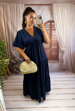 Charger l'image dans la galerie, Robe longue bleu marine CYRA (40 au 48)