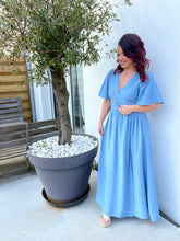 Charger l&#39;image dans la galerie, Robe bleu clair AMOR ( 34 au 48 )