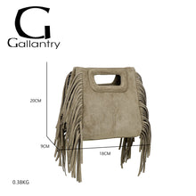 Charger l&#39;image dans la galerie, Sac à franges beige ALBA