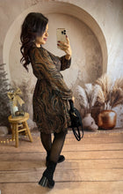 Charger l&#39;image dans la galerie, Robe choco/noir liseré or GIULIA (36 au 48)⭐️