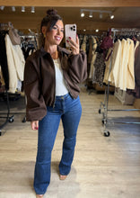 Charger l&#39;image dans la galerie, Bombers col velours chocolat JUSTINE (36 au 44)