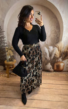 Charger l&#39;image dans la galerie, Jupe longue plissée léopard marron GABY (36 au petit 46) ⭐️