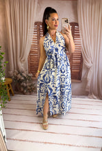 Charger l'image dans la galerie, Robe motif bleu multi position ASSIA (36 au 46)
