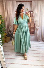 Charger l'image dans la galerie, Robe vert d'eau AMOR (34 au 48)