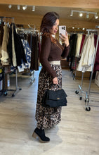 Charger l&#39;image dans la galerie, Jupe plissée choco Karina ( 34 au 46 )