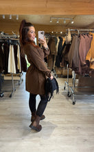 Charger l&#39;image dans la galerie, Robe velours chocolat MARIE (34 au 48) ki