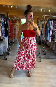 Jupe rouge/framboise LALY ( 34 au 38 )