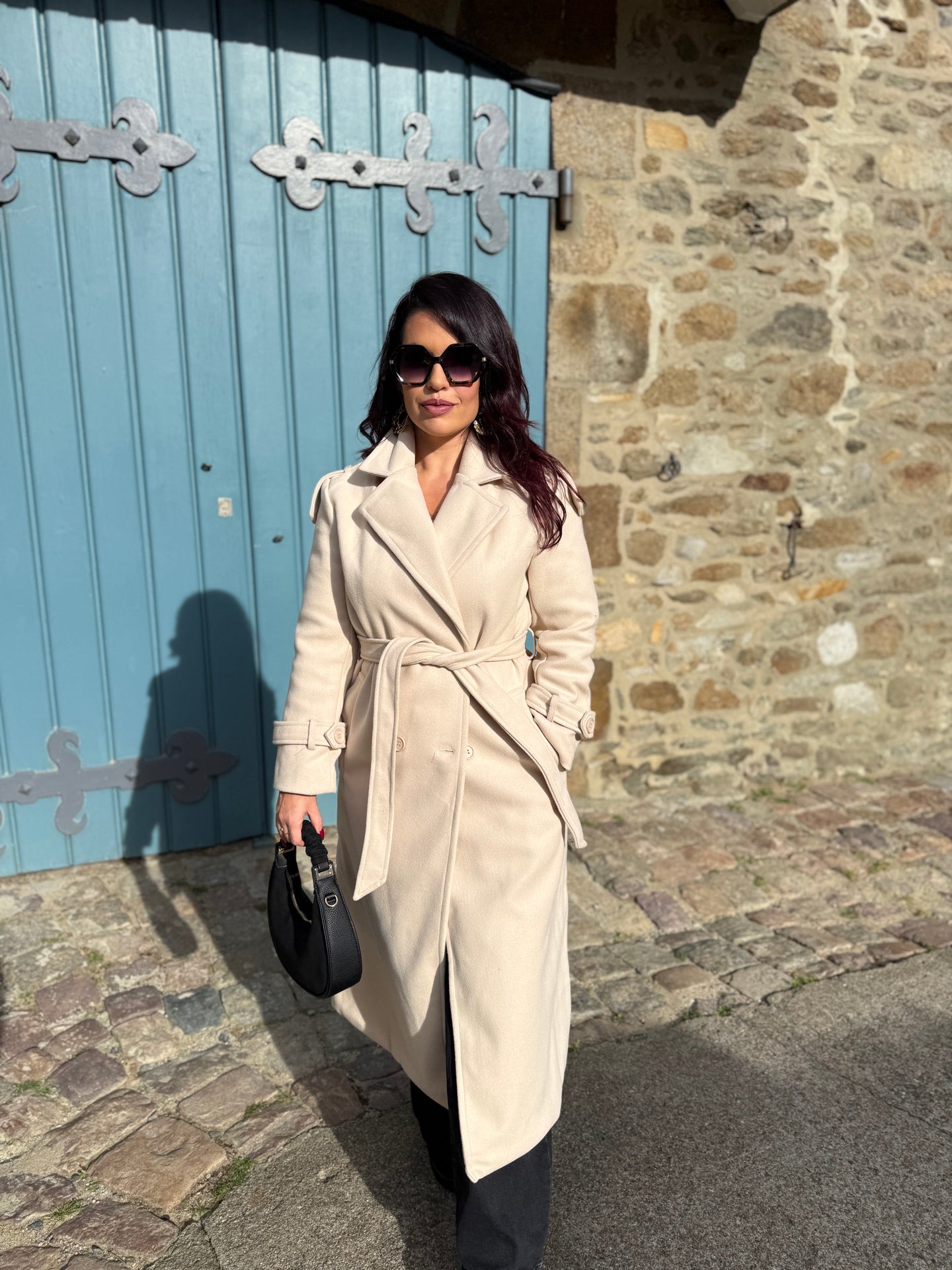 Manteau long beige COLETTE (34 au 44)