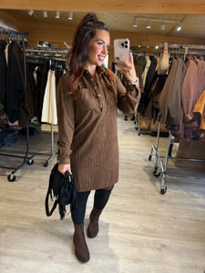 Robe velours chocolat MARIE (34 au 48) ki