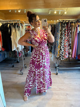 Charger l&#39;image dans la galerie, Robe Izïa à motif framboise ( reste taille s/m , m/l)