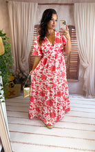 Charger l'image dans la galerie, Robe fleuri rouge SIRÈNE (40 au 48)
