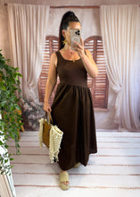 Charger l'image dans la galerie, Robe chocolat asymétrique KAYLA (34 au 38)