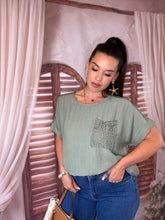 Charger l'image dans la galerie, TEE shirt poche crochet kaki LYSE (38 au 46)