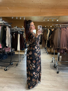 Robe longue motif à fleurs ÉRINE (40 au 48)